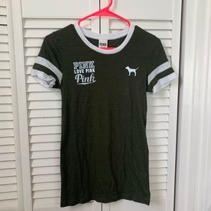 Green t-shirt from PINK